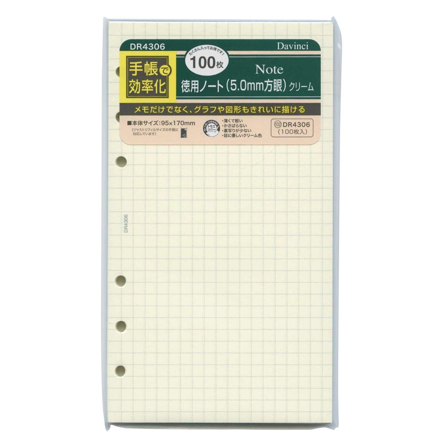 [Set of 200] Raymay Fujii Da Vinci System Organizer Refills, Bible Size,