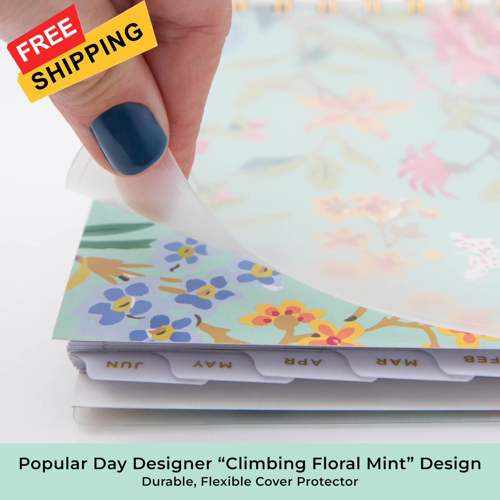 Blue Sky Day Designer 2026-2027 8″ x 10″, Climbing Floral Mint- 2026/2027