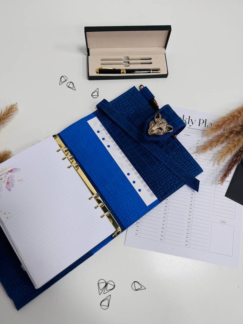Command Your Day with Unapologetic Elegance Leather Notebook With Leopard
