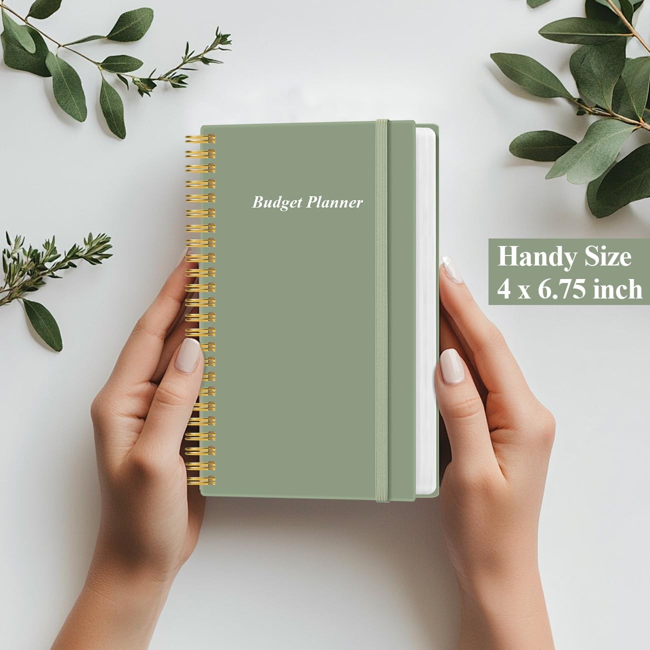 Budget Planner – A6 Expense Tracker, 3.75 x 6.75 inches, Green