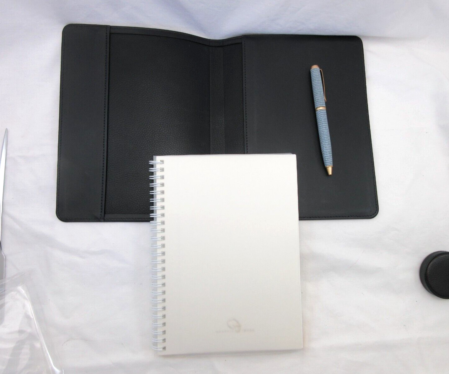 Graphic Image Notebook Refillable 9″ Leather Cover Spiral Lined Pages RED