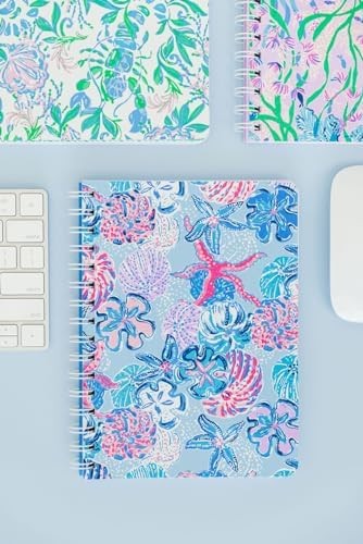 Lilly Pulitzer Hardcover Mini Spiral Notebook, 8.5″ x 6.5″ Small Journal with 16