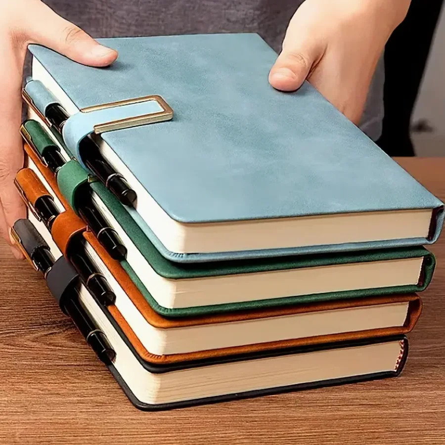 A5 Vintage Leather Notebook Soft Cover Journal 200 Pages Business College