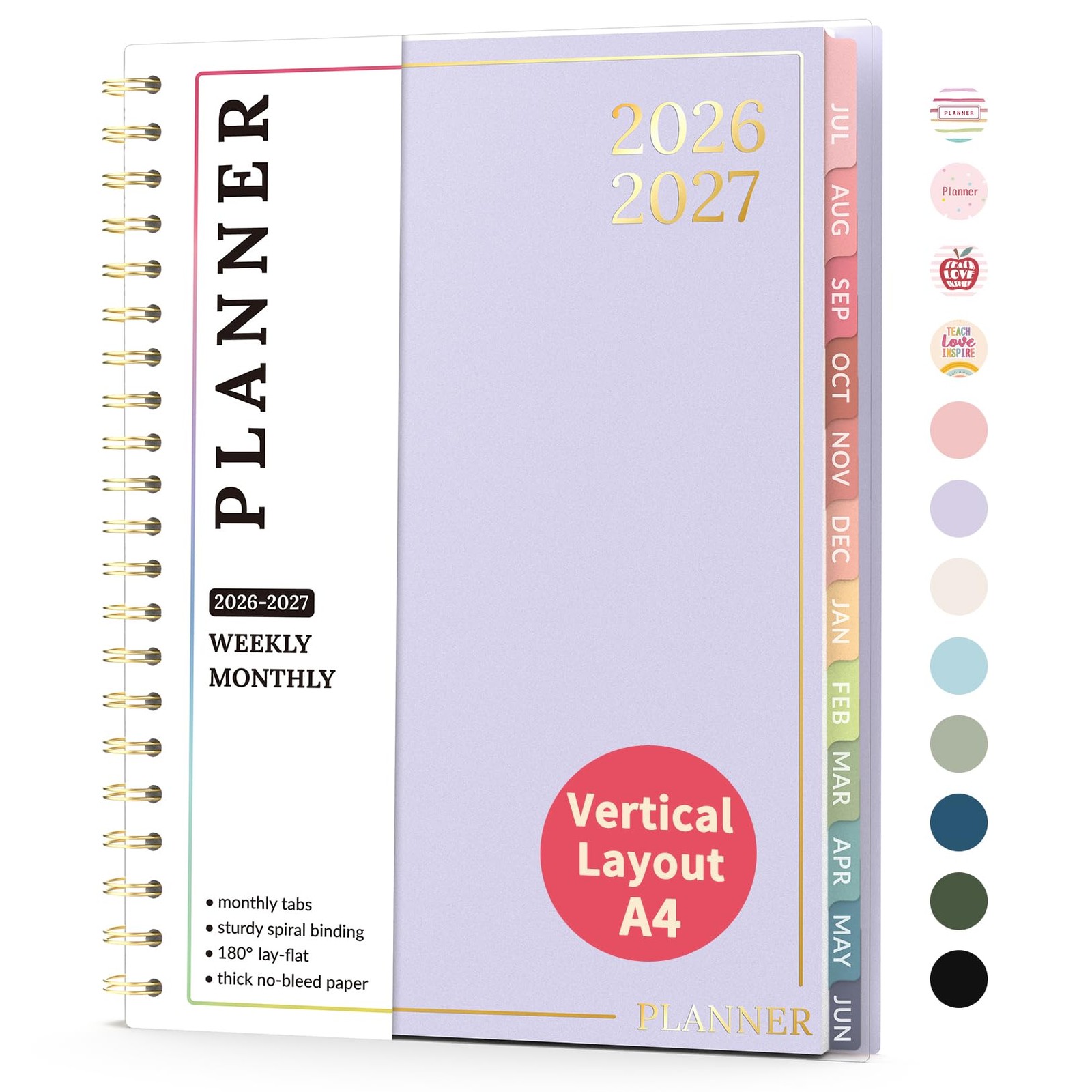 Teacher Planner 2026-2027, Forvencer Academic 8.5″ X 11″, Purple
