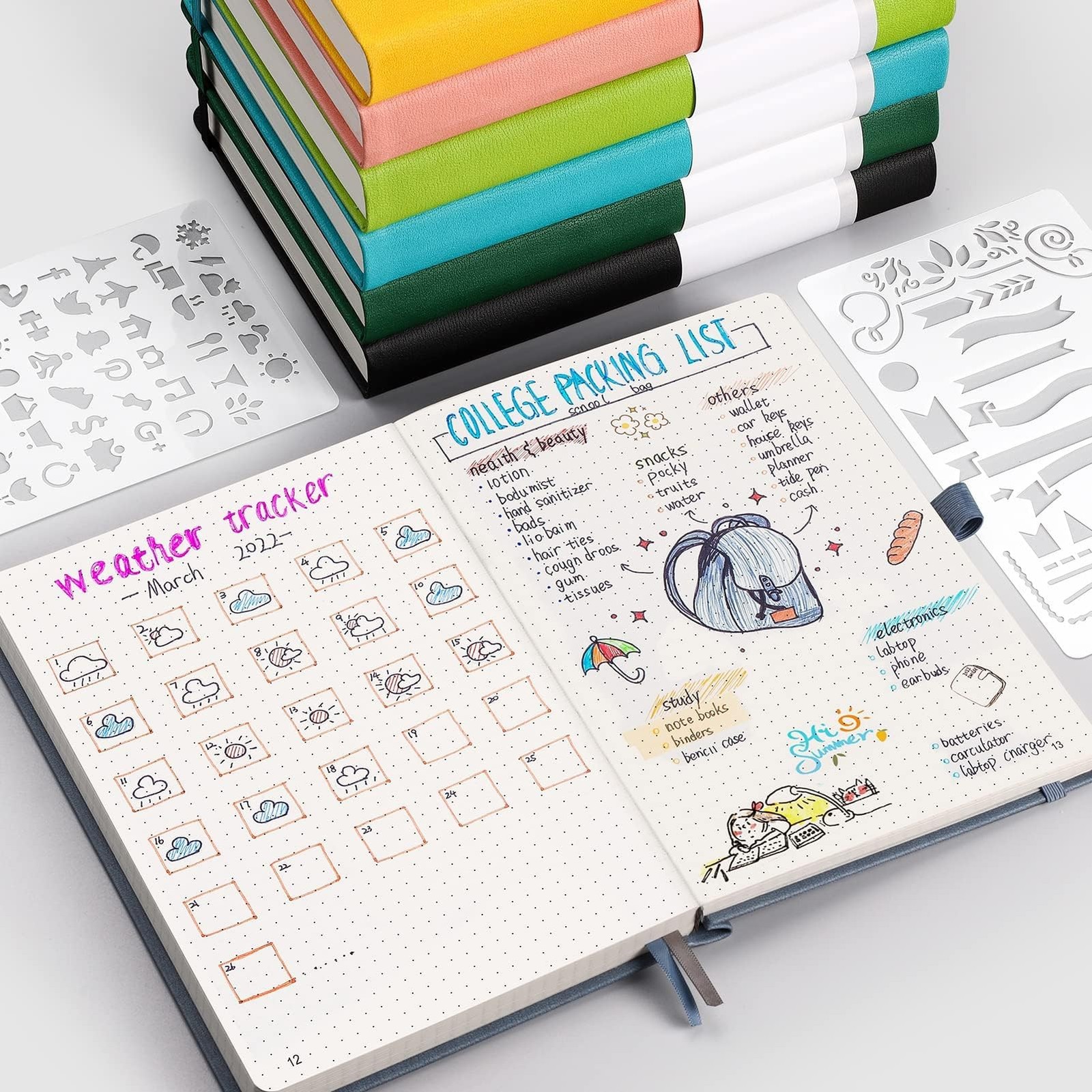 AHGXG Dotted Journal – 320 Numbered Pages Dot Grid Notebook A5-Dotted, Green