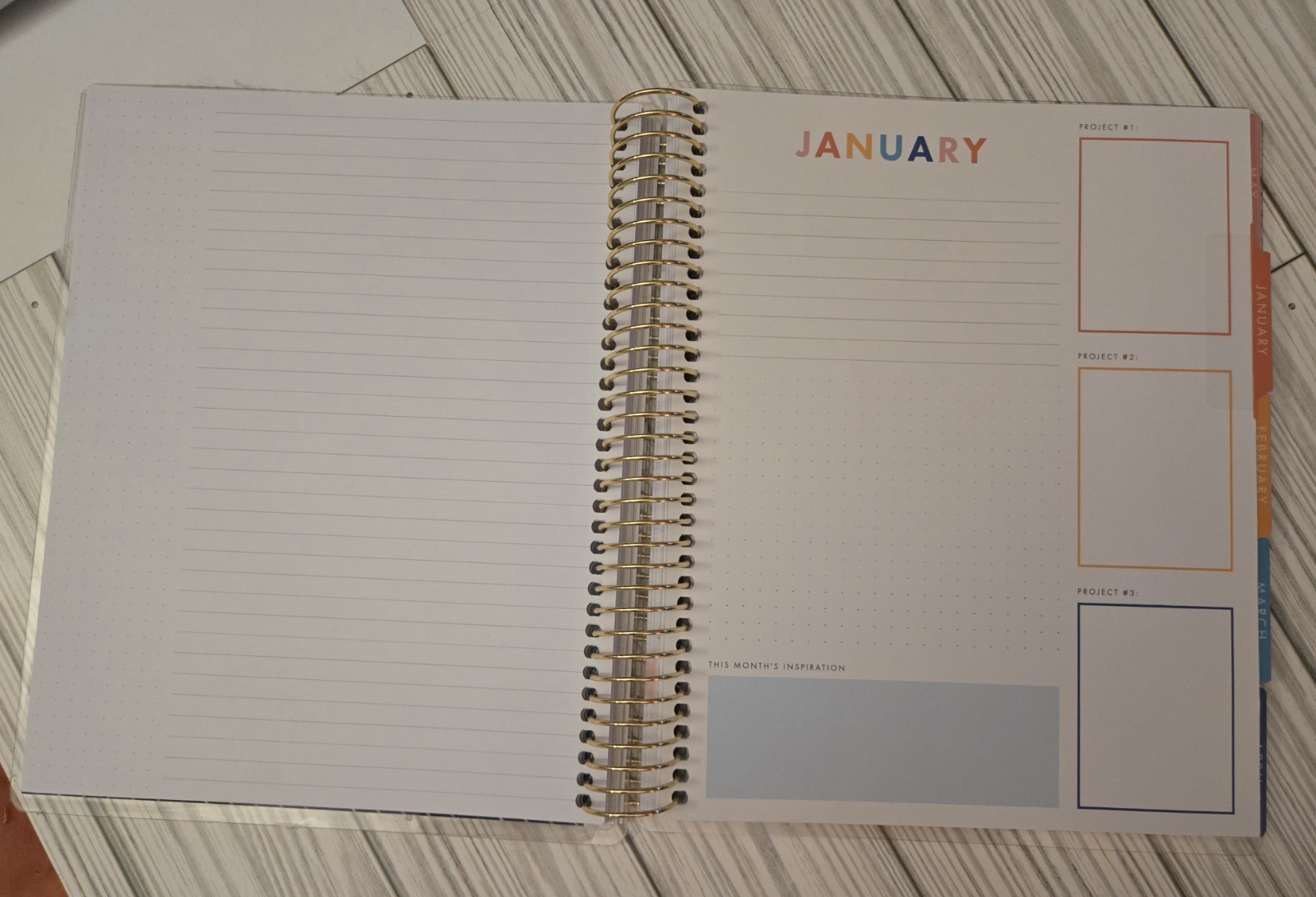 Rare Recollections 12-Month Dated Creativity Spiral Planner – Horizontal Layout