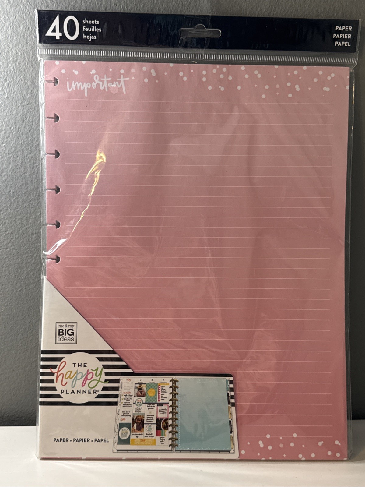 The Happy Planner -Important/Notes/You Got this Big Filler Paper 40 Sheets