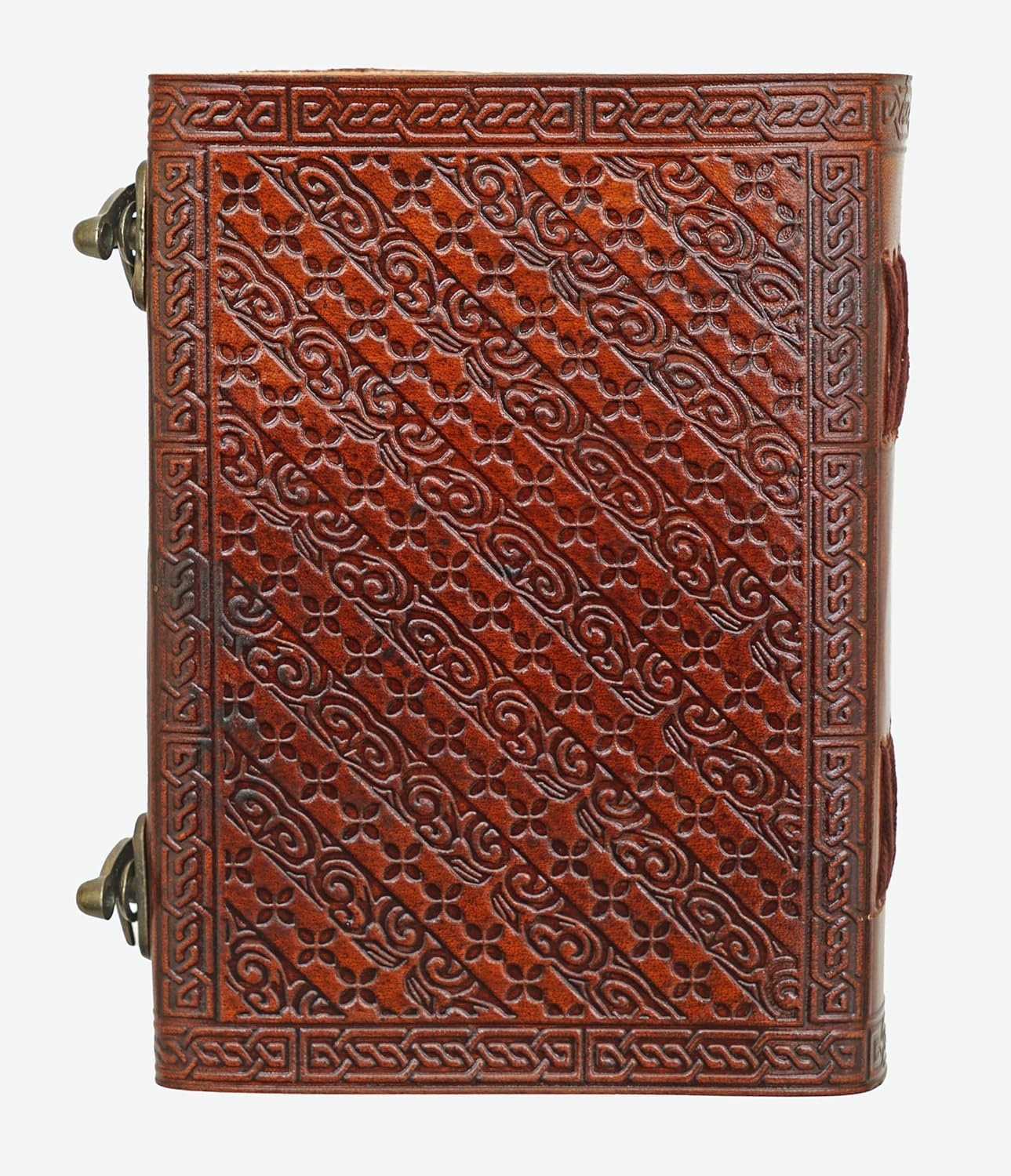Leather Travel Journal 5×7 Double Lock Unlined Diary Notebook Gift-200 Pages