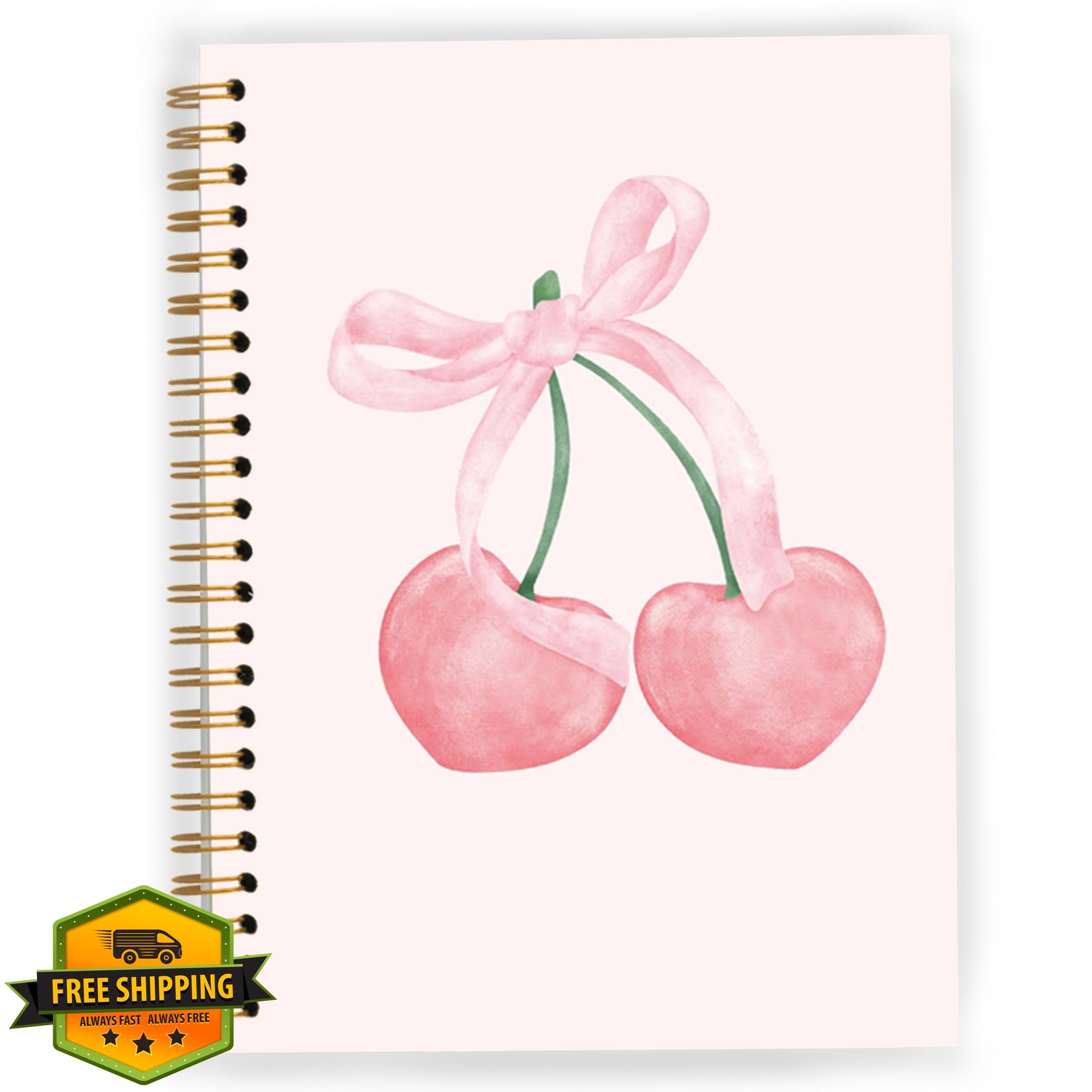 JWVK Pink Cherry Notebook 5.5×8.3 pinkish purple 12