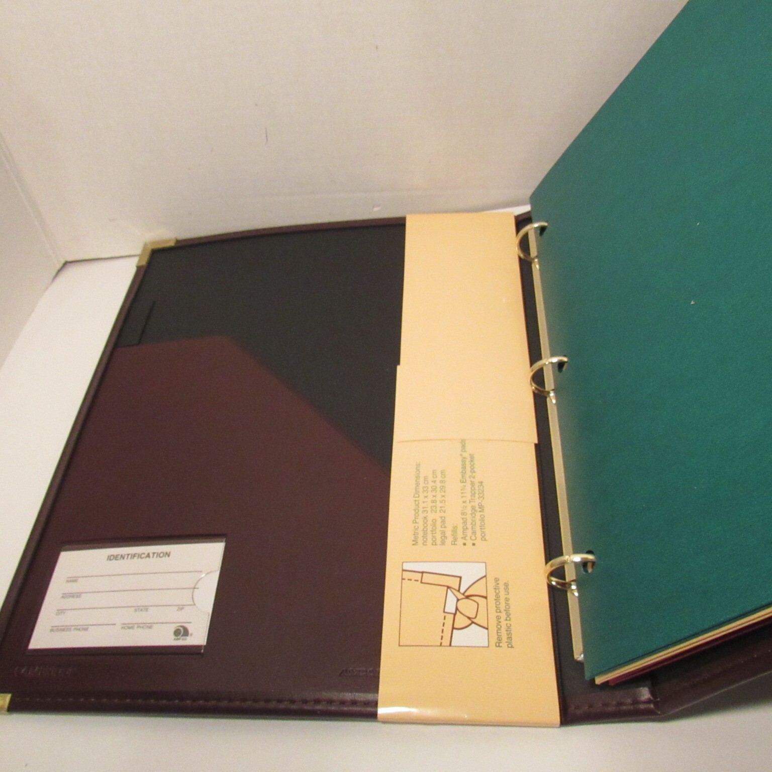Cambridge Professional Trapper Portfolio Burgundy Notebook 13 x 12 1/4 in