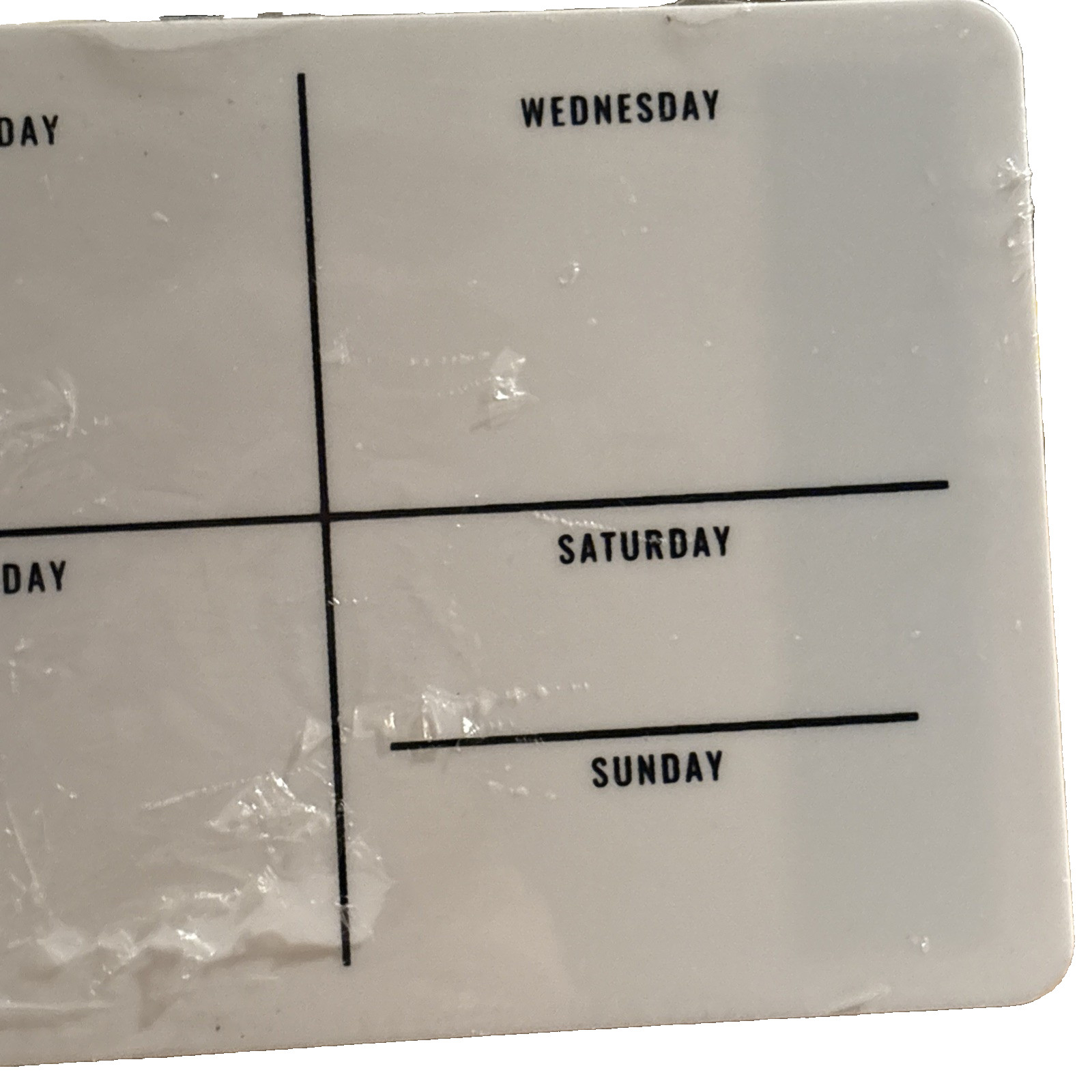 Acrylic Magnetic Dry Erase Weekly Calendar Planner Fridge Organizer NEW