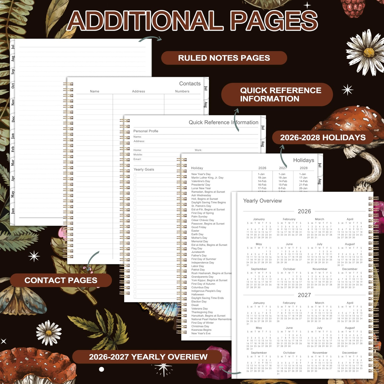 Planner 2026-2027 – July 2026 – June 2027 Planner, 8.5″ x 11″ Letter, black