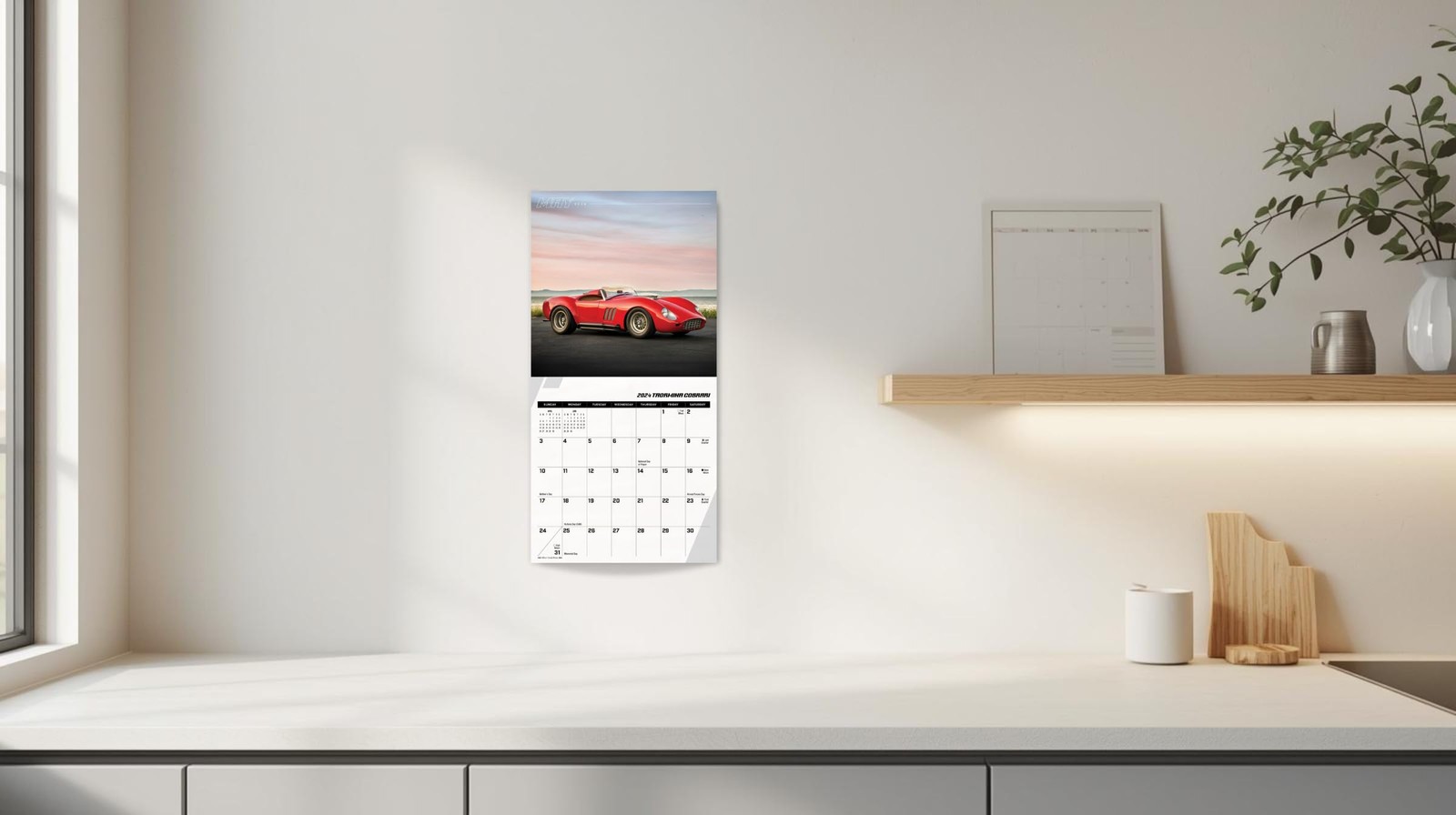 Silver Creek Press 2026 Super Cars Calendar – (7×7 MINI Calendar) – 2026