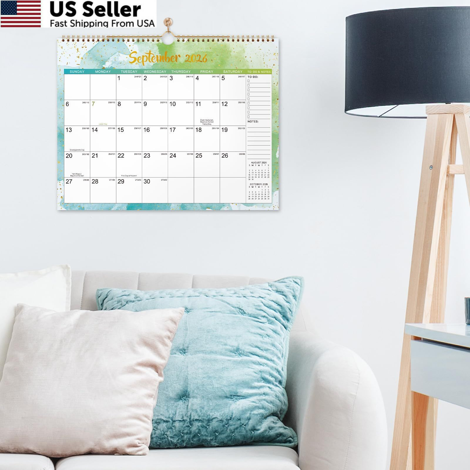 Wall Calendar 2026-2027 – Calendar, JUL 2026 – 14.8″ x 11.5″, white