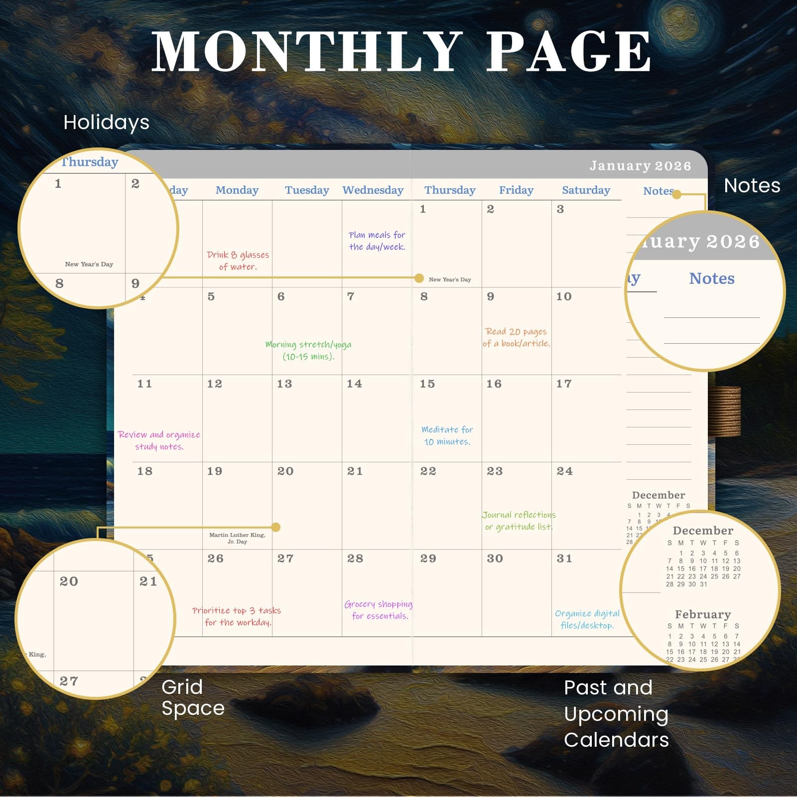 2026-2028 Pocket Planner/Calendar – 3 Year Monthly Planner 2026-2028, Jan. 2026