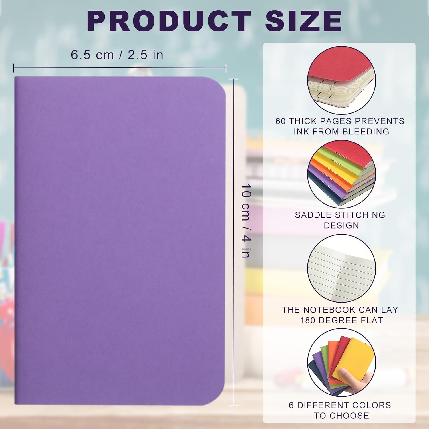 30 Pcs Pocket Notebook Bulk 2.5″ X 4″ Mini Lined Notepads Small Wallet