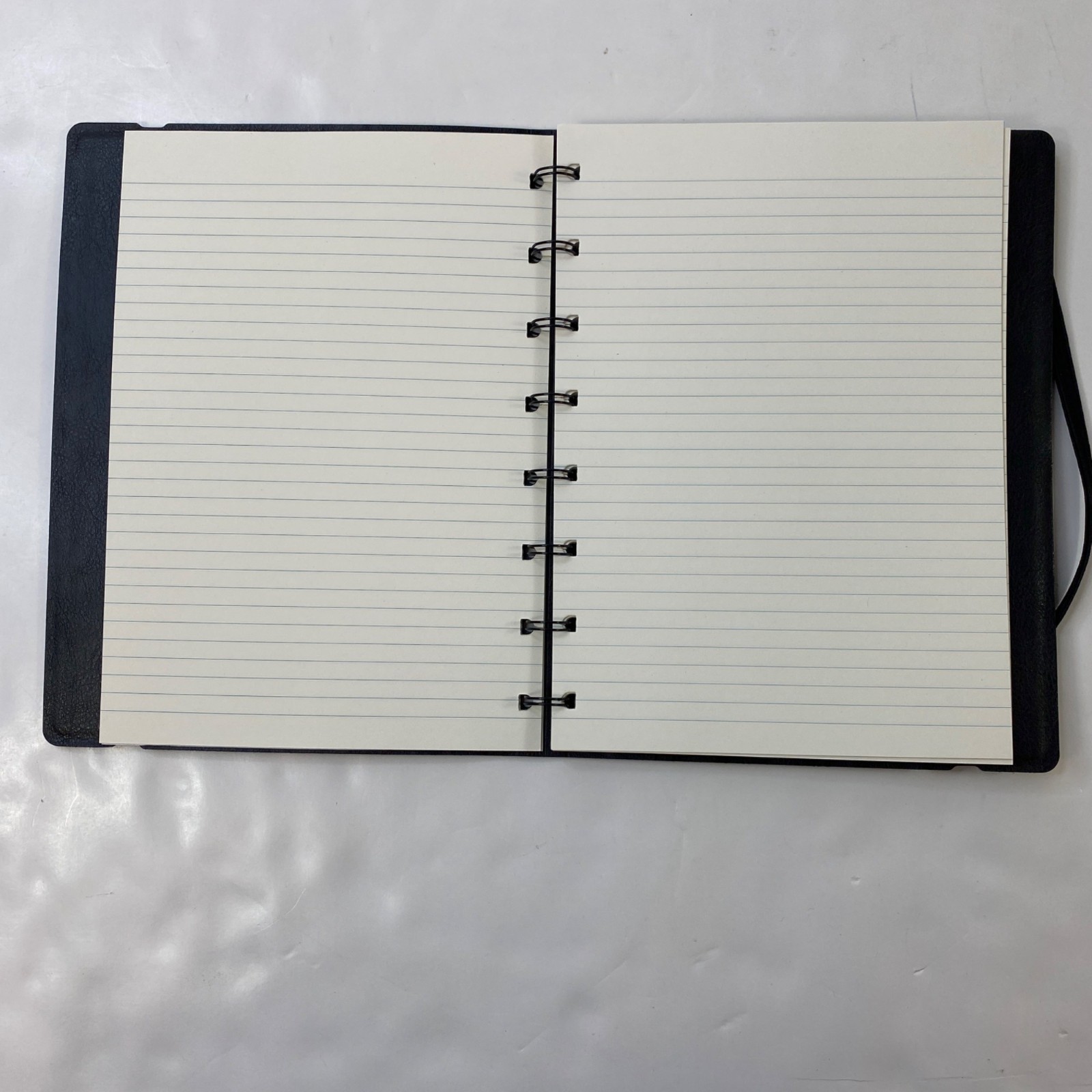 Filofax A5 Black Leather Notebook eBay Logo Elastic Closure eBayana
