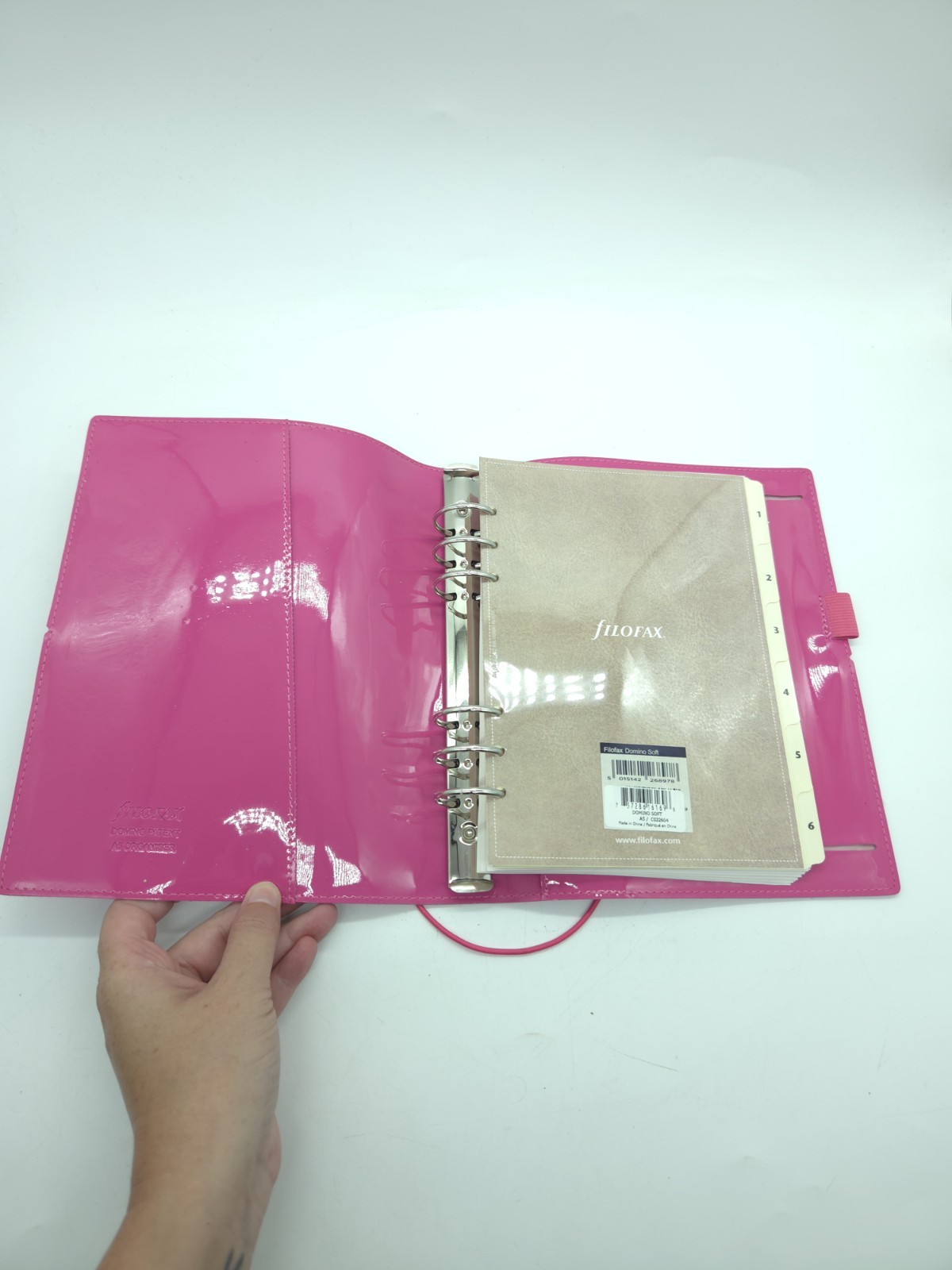 Filofax Domino Soft Patent A5 Organizer Hot Pink Planner