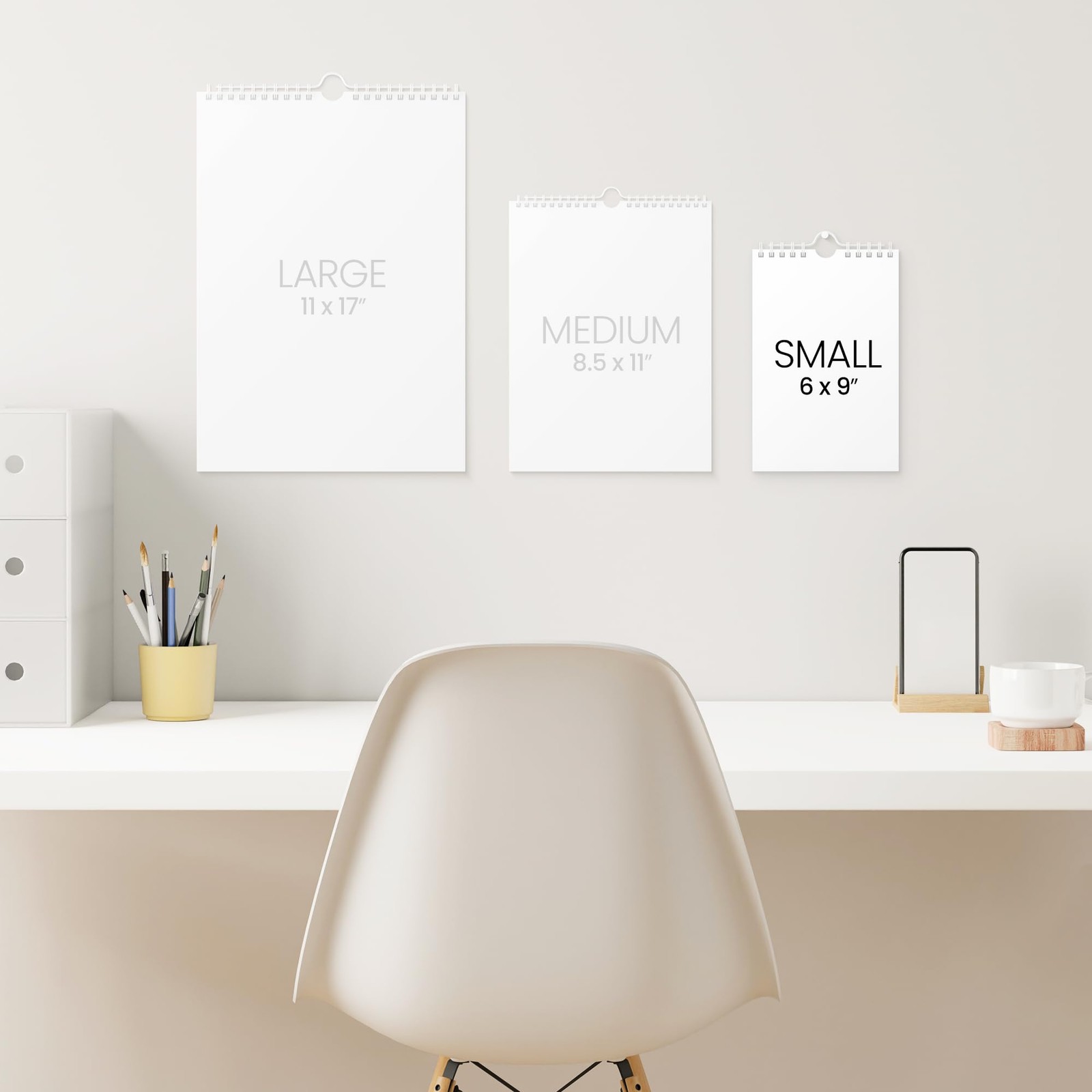 Karto Small Wall Calendar 2026 – Vertical 6×9 inch January Small, Minimalist