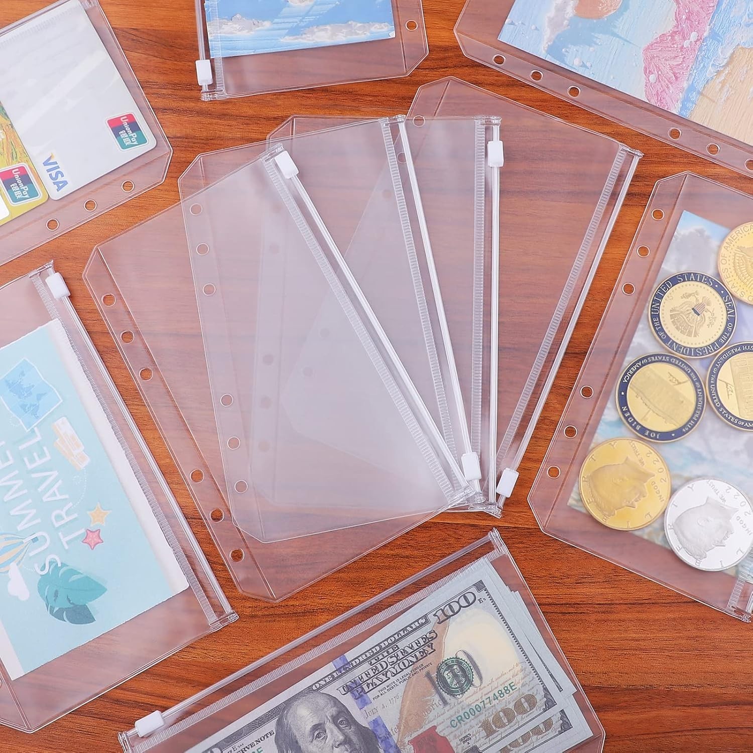 Versatile 12-Pack A6 Budget Cash Envelopes – Waterproof PVC Document Pouches