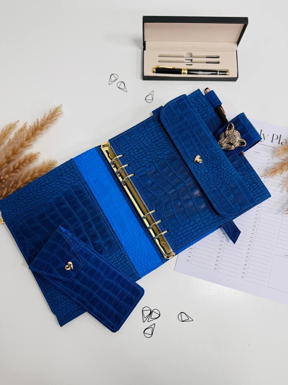 Command Your Day with Unapologetic Elegance Leather Notebook With Leopard