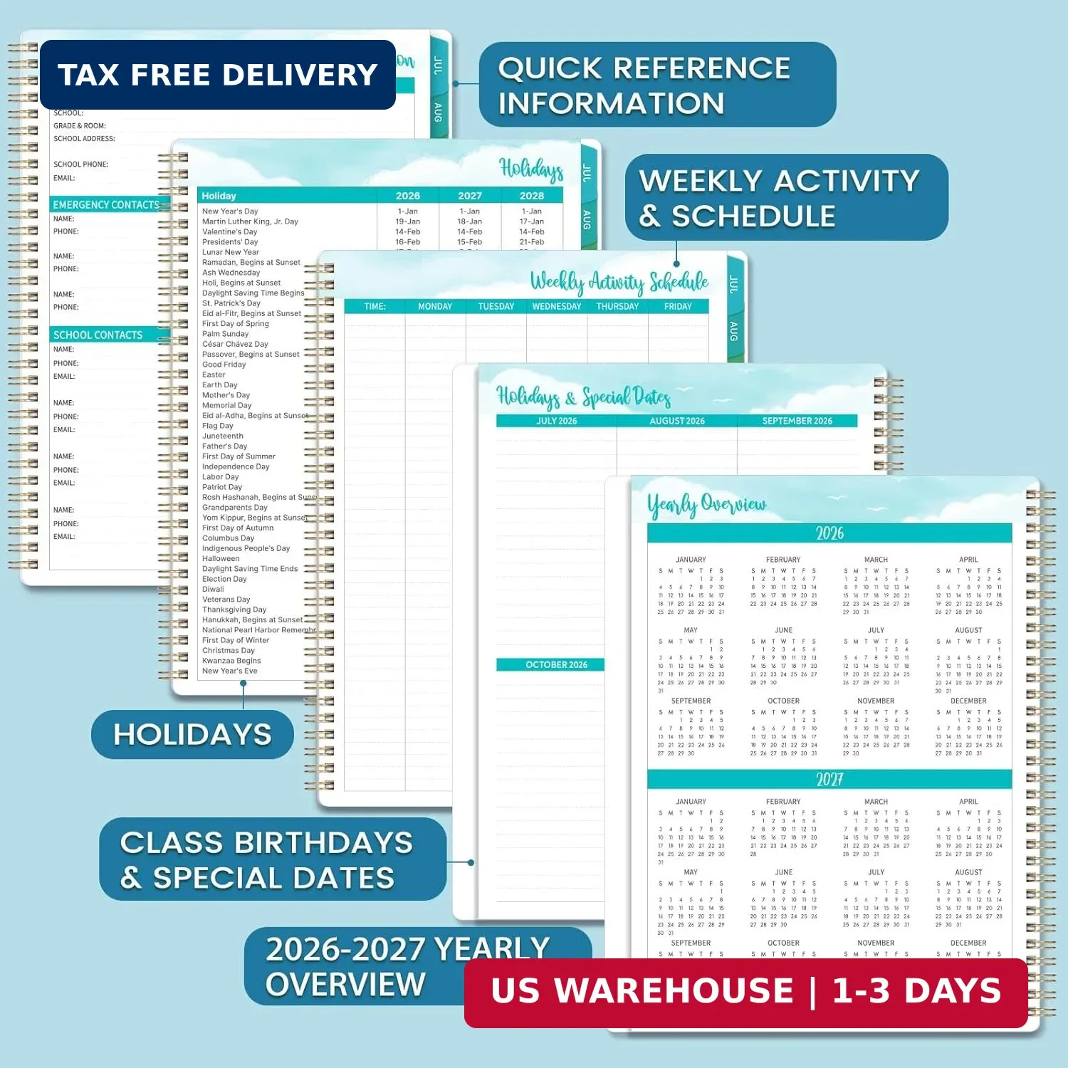 Teacher Planner 2026-2027 – Teacher Lesson Planners 2026-2027 from Jul. 2026- Ju
