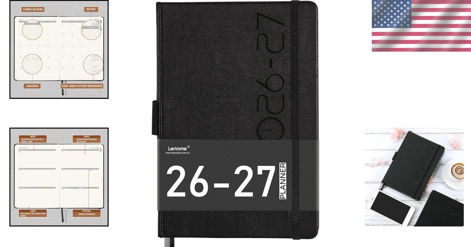 Functional 2026-2027 Planner – Faux Leather