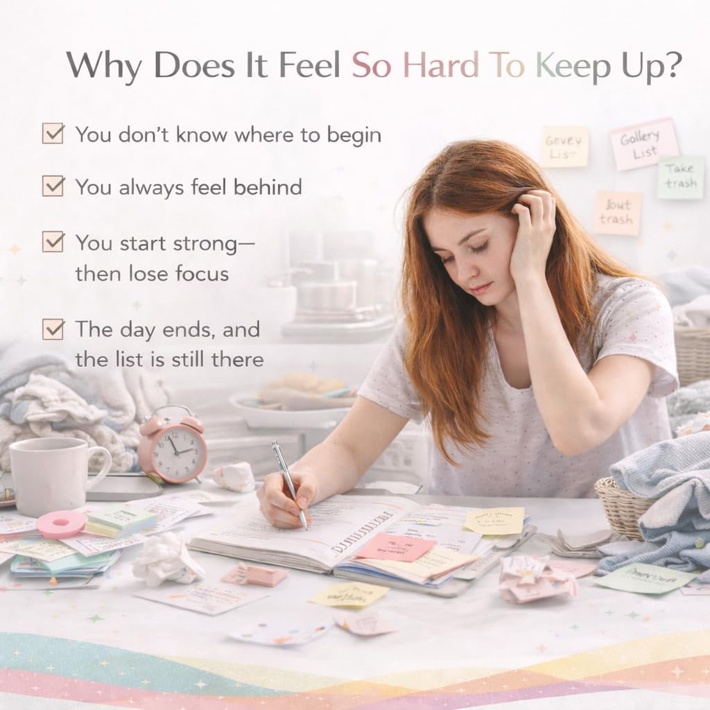 Durable Laminated Cover, For Adults, Schedule, Daily & Weekly To-do List