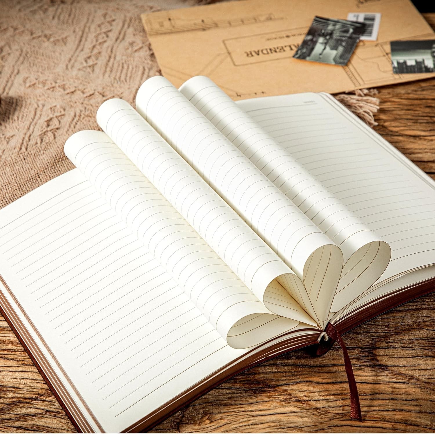 Sophisticated Lined Softcover Notebook for Men – 5.7” x 8.3”, Lay Flat