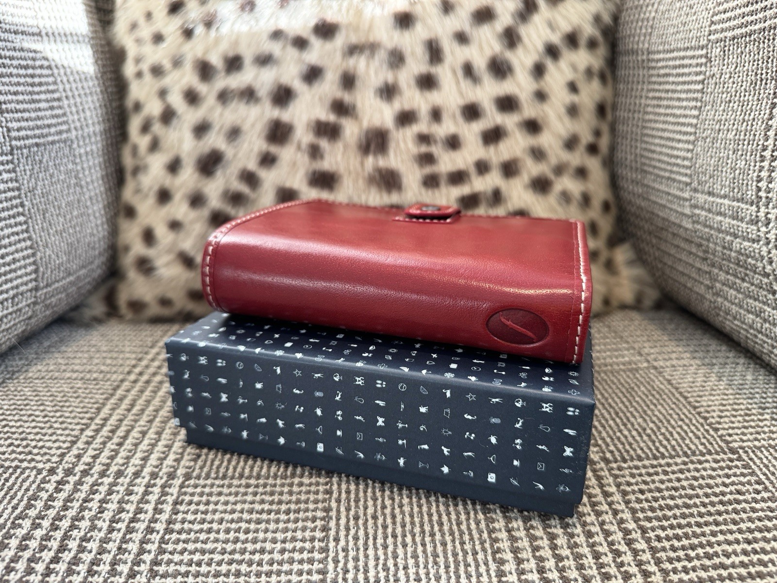Filofax A7 Pocket Malden Diary Planner Leather Notebook Organiser Red New