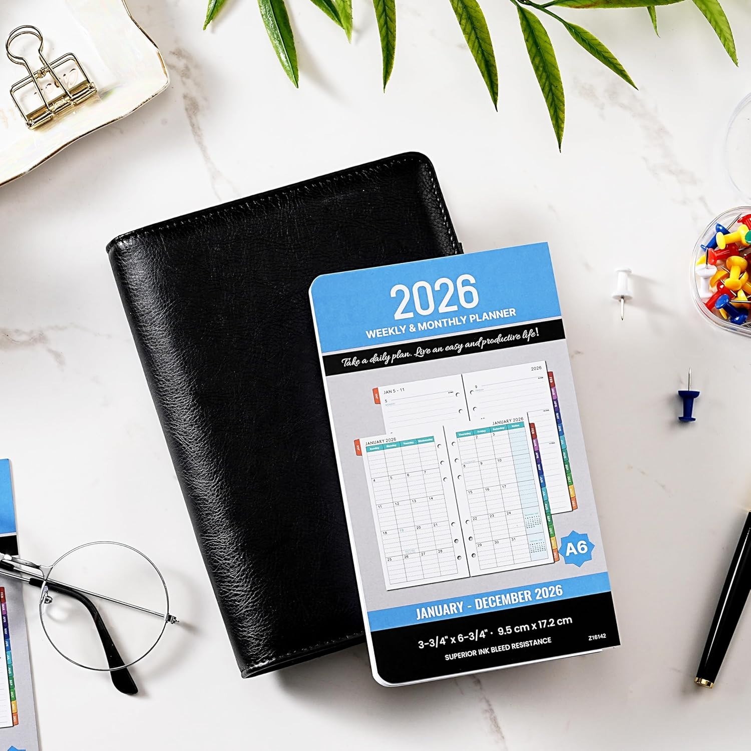 2026 Planner Refills – A6 Weekly and Monthly Planner Inserts, 4″ X 6.73″, Jan. 2