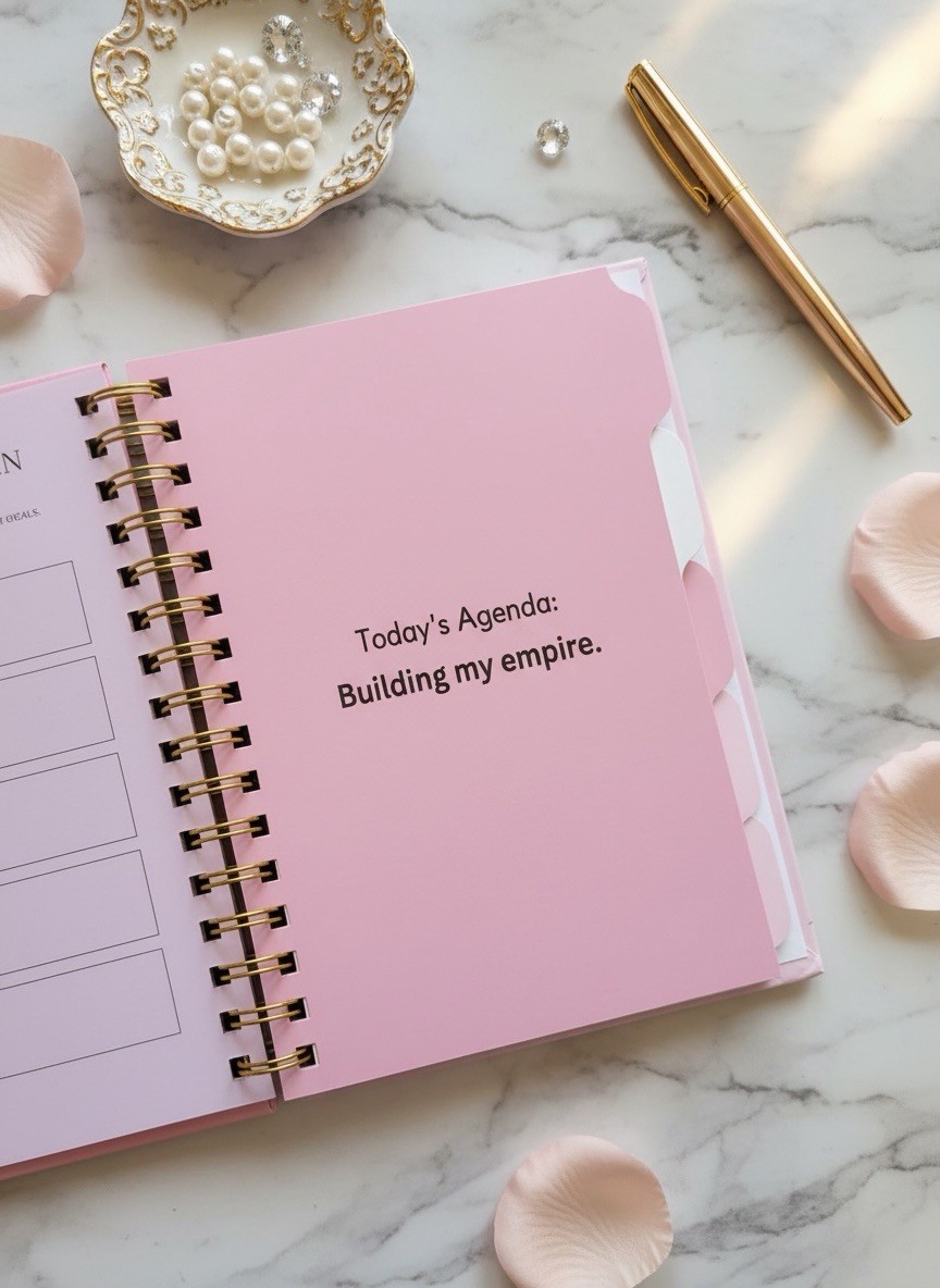 The Baddie Financial Planner | Pink & Gold 12-Month Budget Planner (113 Pages)