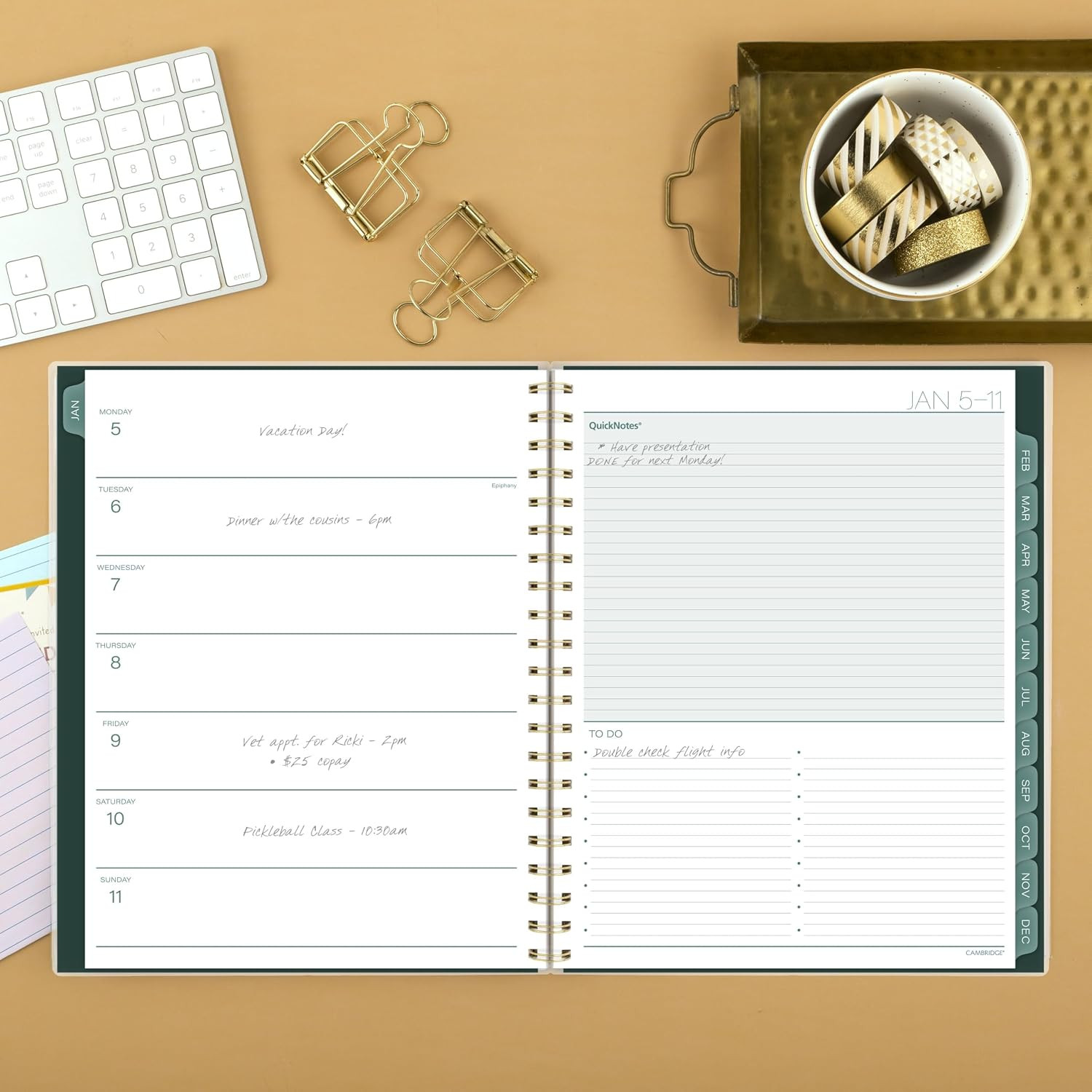 2026 Planner, Weekly & Monthly, 8-1/2″ x 11″, Large, Emerald Isle (1758-905-26)