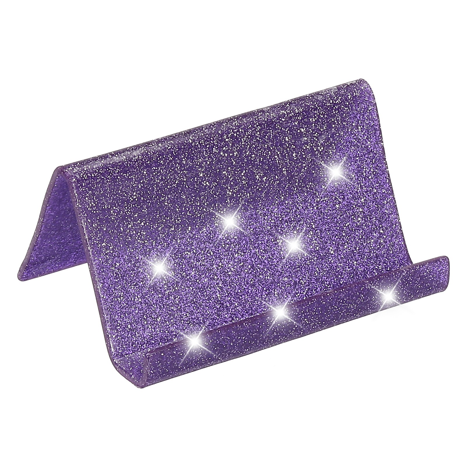 Business Card Holder for Desk Acrylic Card Holders Shine Purple