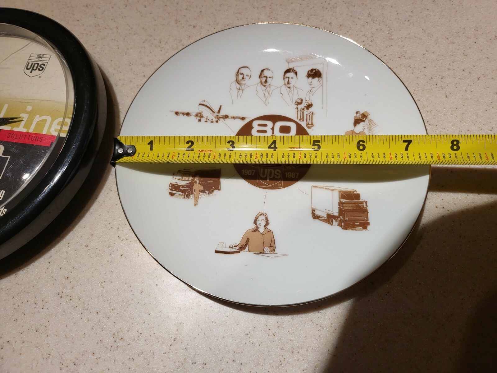 UNITED PARCEL SERVICE Clock and Plate