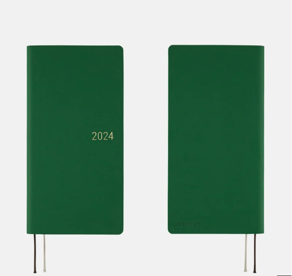 Hobonichi Techo 2024 Weeks Smooth Sangria/ Forest Green ENG/JPN JAPAN NEW