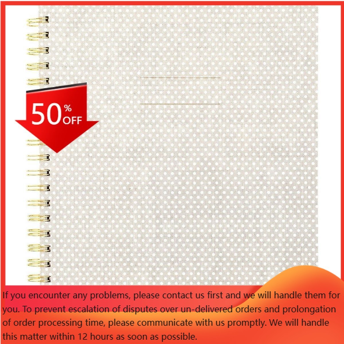 Sugar Paper Essentials 100pg Ruled Notebook 11″x9.625″ Spiral White Dot
