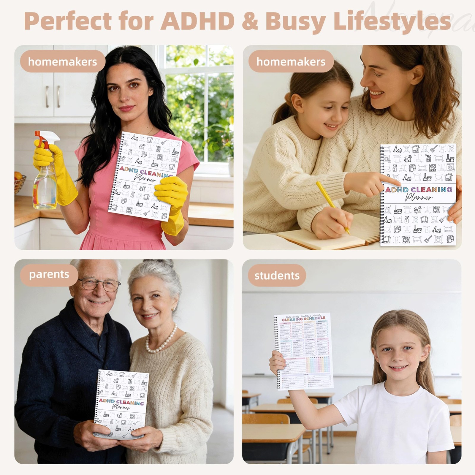 Adhd Cleaning Planner For Adults – Undated Daily, Weekly & Monthly Cleaning