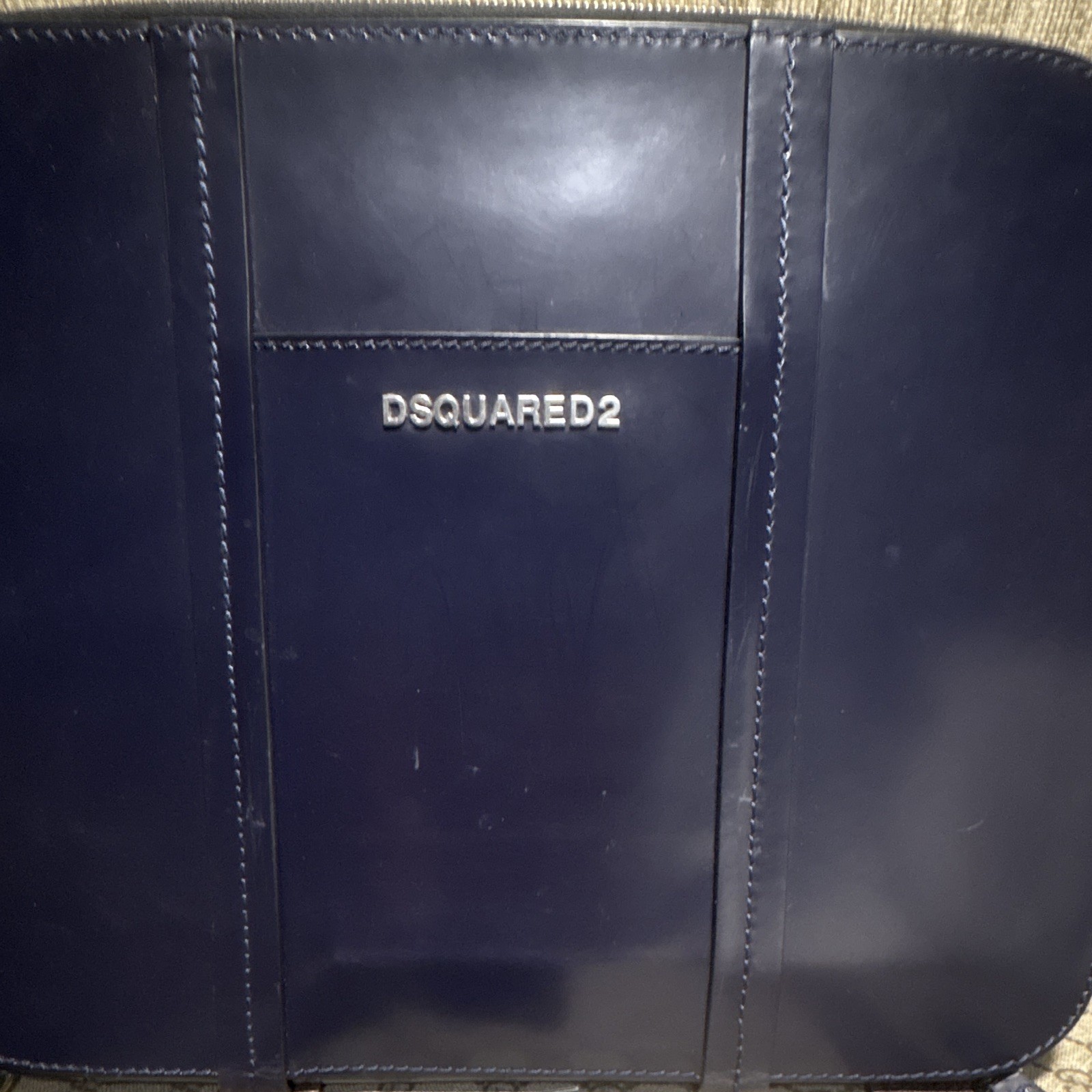 DSQUARED2 Black Zip-Around Portfolio Organizer Case with Document Pockets