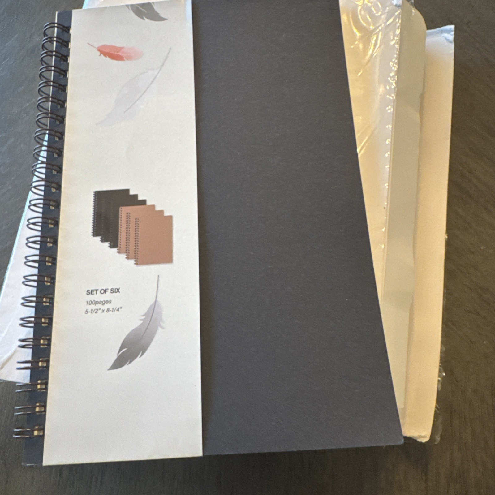 Set of 6 Notebook/Travel Journals Sketch Book 5.5 X 8.25 Plain Paper Not Ruled