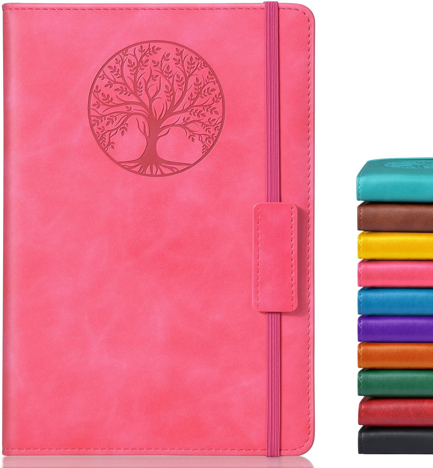 Lined Journal Notebook for Women Men,256 Pages A5 Hardcover Leather Journals for