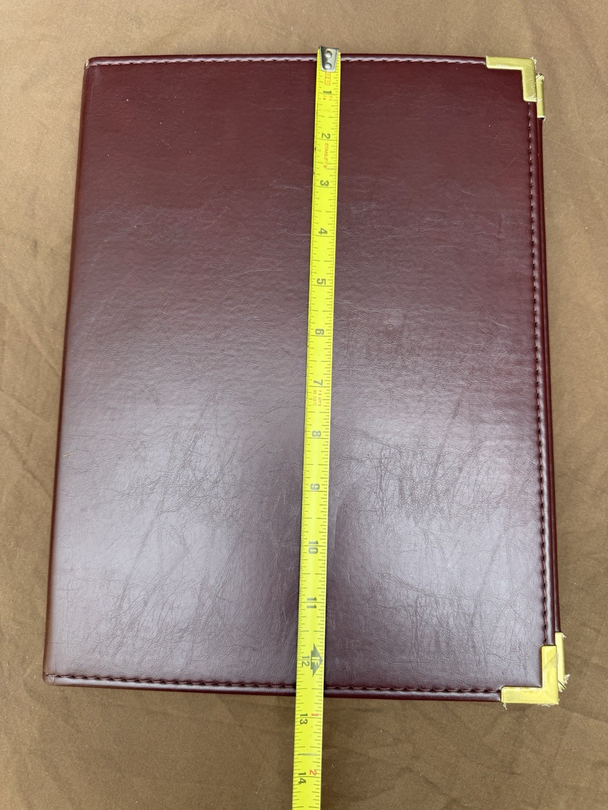 Vtg Ampad Faux Leather Document Notepad Holder Folder Organizer Expandable Folio
