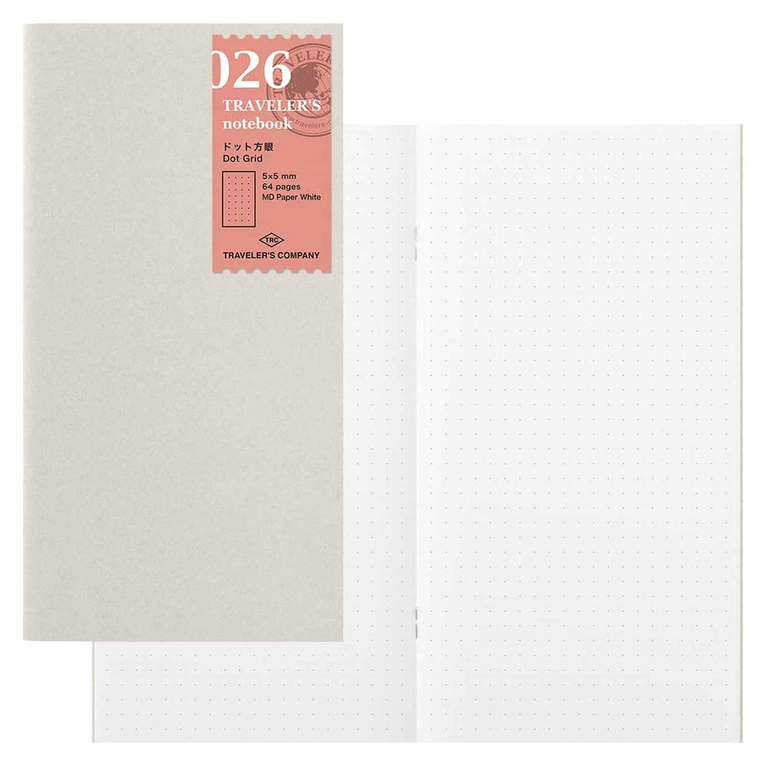 DESIGNPHIL 14400006 Traveler’s Notebook, Refill, Dot Squared, 3 Pack, Regular…