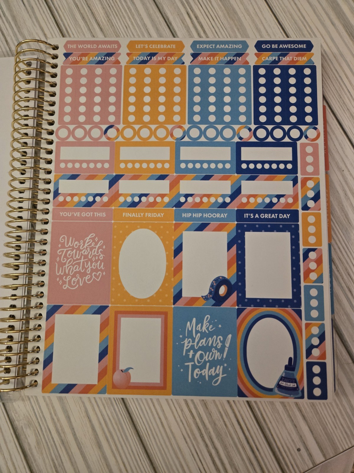 Rare Recollections 12-Month Dated Creativity Spiral Planner – Horizontal Layout