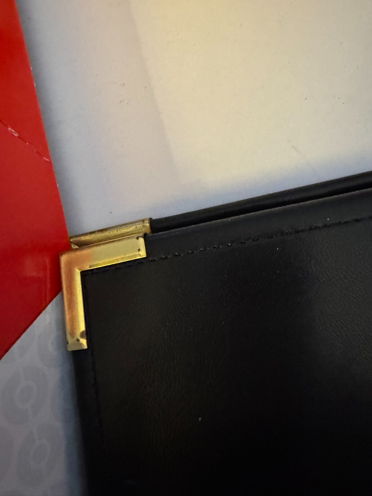 Vintage Hazel Faux Leather Folder Business Cards Organizer Made in USA 8″L x5″W