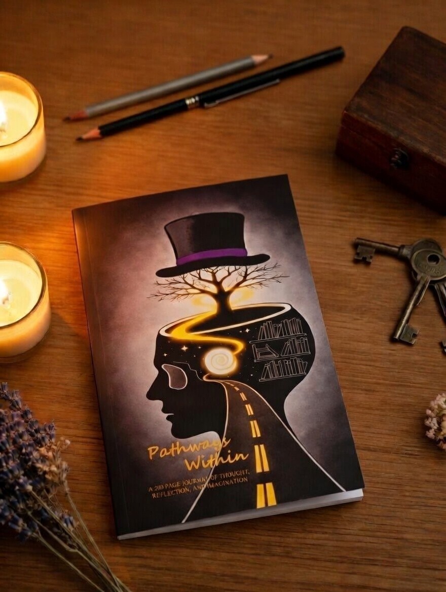 Dark Academia Journal 200 Page Blank/Unlined Notebook for Poetry & Sketching