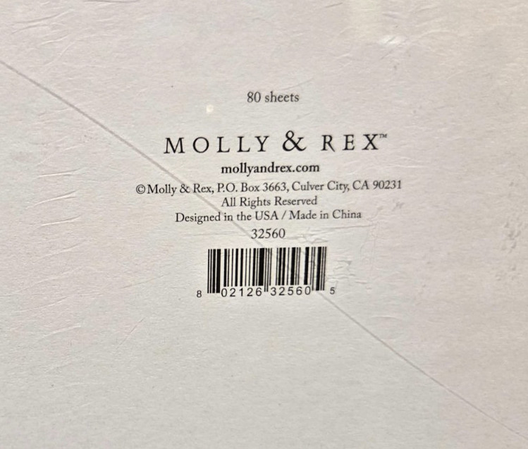 Molly & Rex~Punch Studio~ Weekly Planner Notepad~80 Sheets~Size 8″ x 8″~Undated
