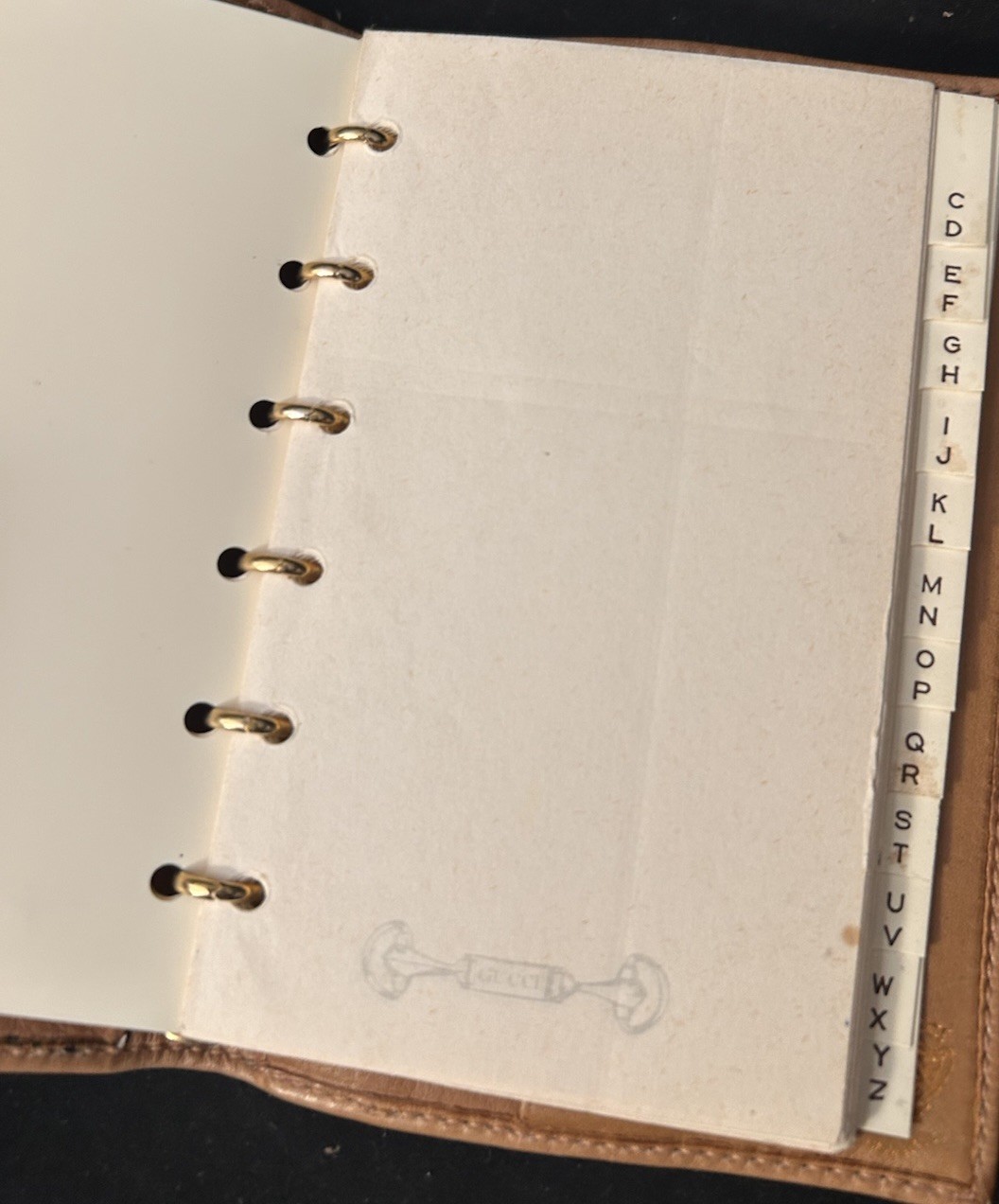 Vintage GUCCI Agenda Notebook Planner 5.5” Small Leather Classic Brown READ