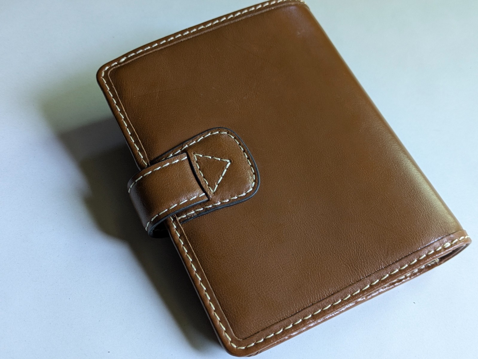 Filofax Malden Ochre Leather Pocket Size 6 Ring Planner Used EUC