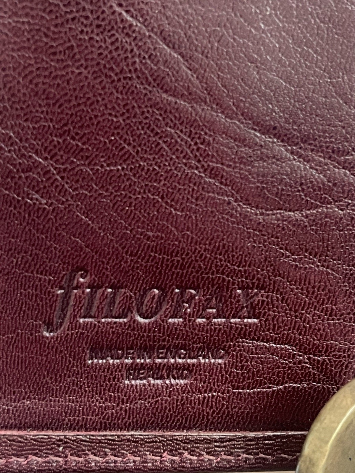 Filofax 1996 Pocket 4-Ring Snap Strap Closure Real Kid Leather Made In England